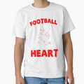 Football Has My Heart Halloween T-Shirt - Novelty Apparel Men Women - T-Shirt, Sweatshirt, Hoodie