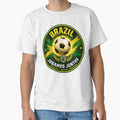 Vibrant And Elegant Brazil Soccer Emblem T-Shirt - Minimalist Print Unisex - T-Shirt, Sweatshirt, Hoodie