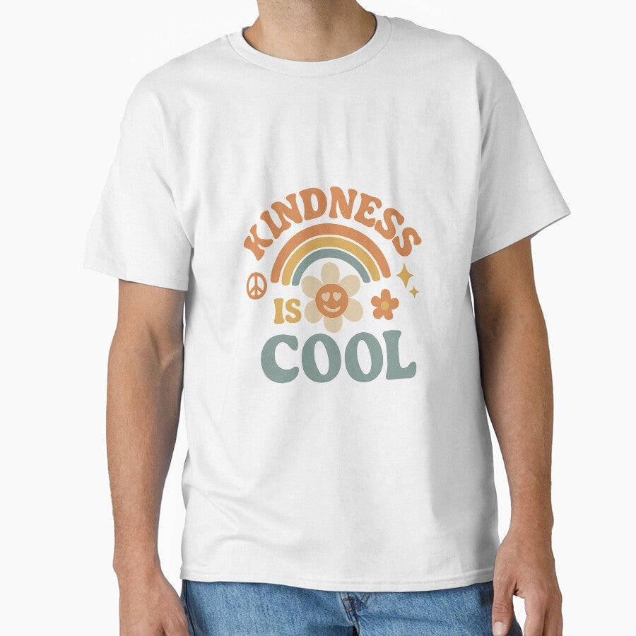 Kindness Is Cool Positive Vibes in Retro Style by - Adult & Kids T-Shirts, Sweatshirts & Hoodies apparel design preview 1