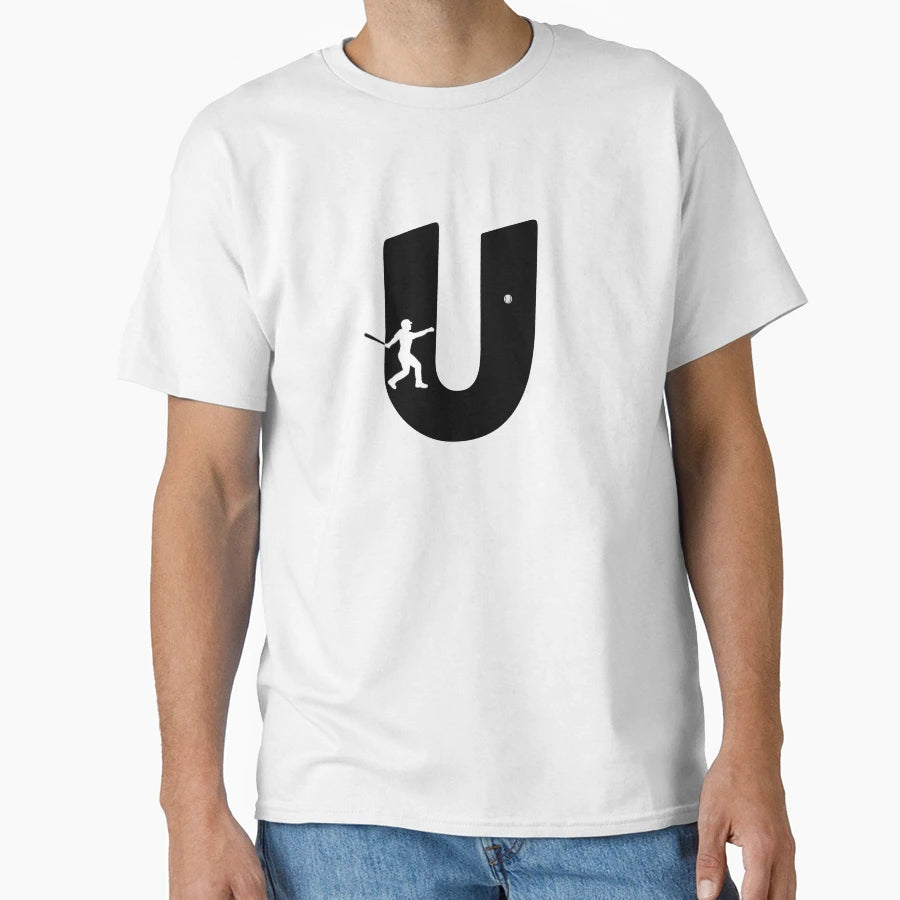 Personalized Baseball Initial U T-Shirt - Aesthetic Graphic for Adults - T-Shirt, Sweatshirt, Hoodie