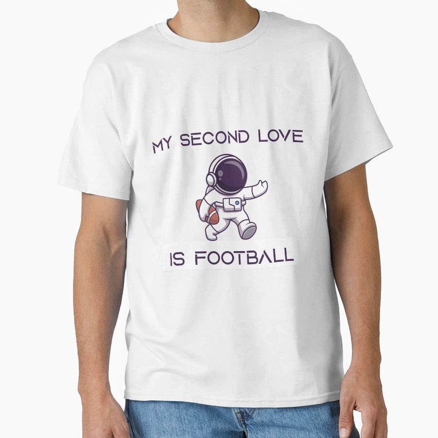My Second Love Is Football T-Shirt - Aesthetic Graphic for Adults - T-Shirt, Sweatshirt, Hoodie