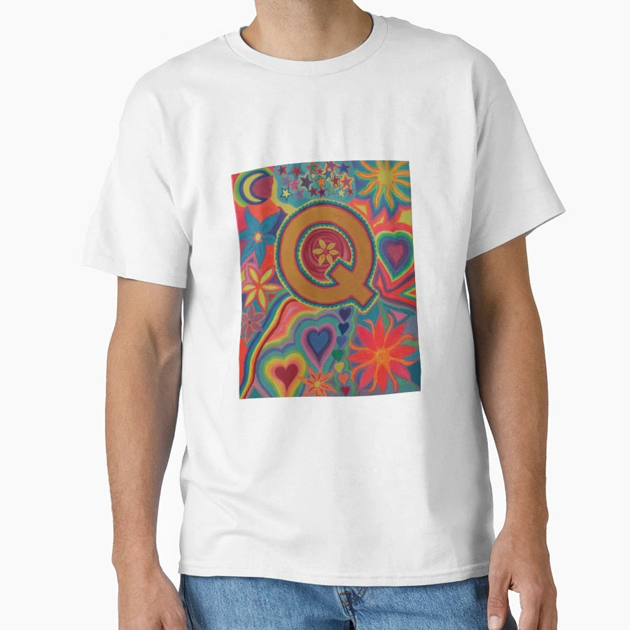 Initial Q T-Shirt - Casual Everyday Wear Unisex - T-Shirt, Sweatshirt, Hoodie