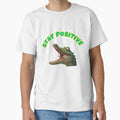 "Stay Positive Funny Crocodile by ArnoDesign33 - Adult & Kids T-Shirts, Sweatshirts & Hoodies apparel design preview 1