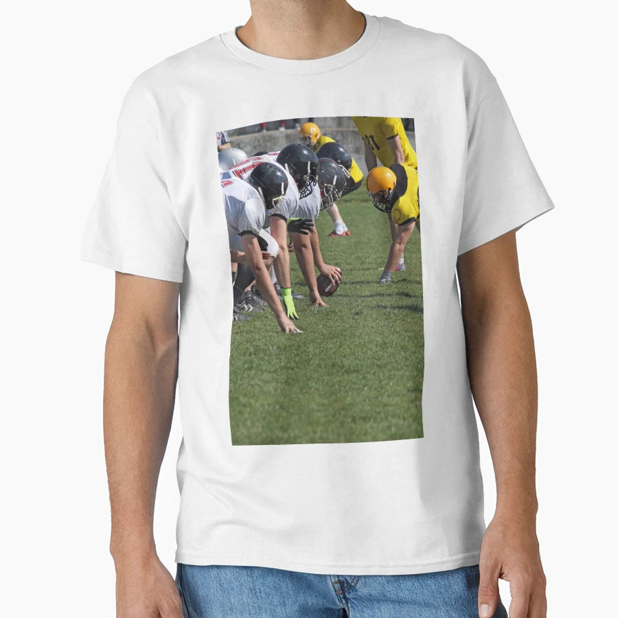 American Football Players Line T-Shirt - Trendy Graphic Men Women - T-Shirt, Sweatshirt, Hoodie
