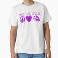 Peace Love Soccer T-Shirt - Fun Novelty Design for Adults - T-Shirt, Sweatshirt, Hoodie