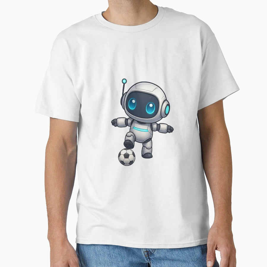Futuristic Robot Illustration T-Shirt - Aesthetic Graphic for Adults - T-Shirt, Sweatshirt, Hoodie