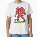 Heart Football Player Cartoon T-Shirt - Fun Novelty Design Men Women - T-Shirt, Sweatshirt, Hoodie