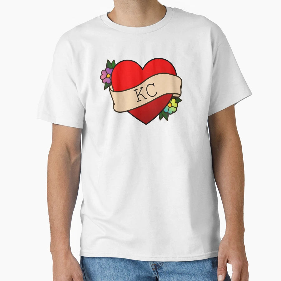 Kc Old School Heart T-Shirt - Unique Graphic Unisex - T-Shirt, Sweatshirt, Hoodie