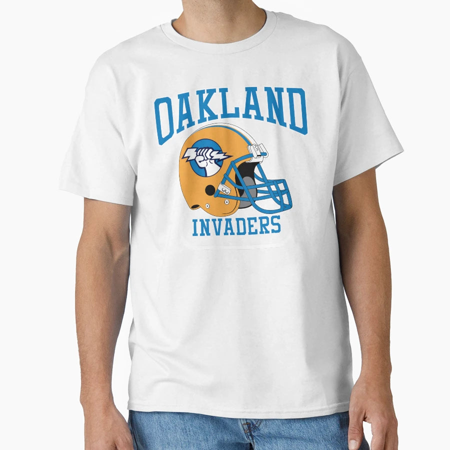 Oakland Invaders Helmet T-Shirt - Fun Novelty Design for Adults - T-Shirt, Sweatshirt, Hoodie