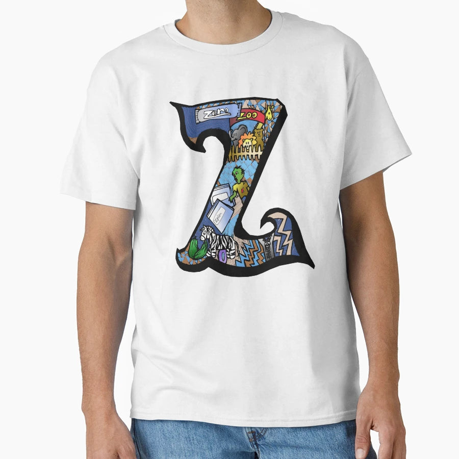 Doodle Letter Z T-Shirt - Casual Everyday Wear Unisex - T-Shirt, Sweatshirt, Hoodie