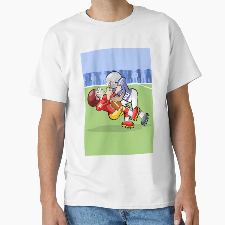 American Football Player Frontal T-Shirt - Streetwear Style for Adults - T-Shirt, Sweatshirt, Hoodie