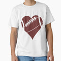 Football Heart T-Shirt - Graphic Print Unisex - T-Shirt, Sweatshirt, Hoodie