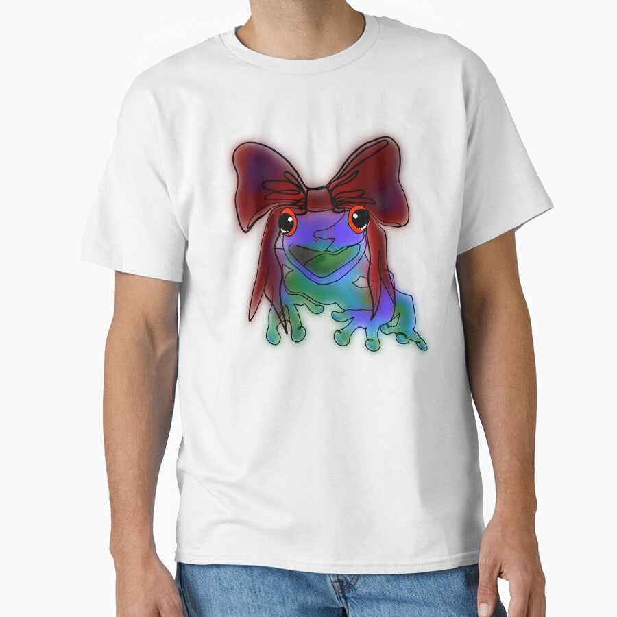 Midnight coquette Frog with Big red Bow animalzinhats - Adult & Kids T-Shirts, Sweatshirts & Hoodies apparel design preview 1