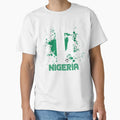 Football Soccer Nigeria Flag T-Shirt - Aesthetic Graphic for Adults - T-Shirt, Sweatshirt, Hoodie