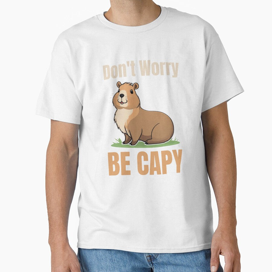 Retro Don't Worry Be Capy Cute Vintage Capybara by - Adult & Kids T-Shirts, Sweatshirts & Hoodies apparel design preview 1