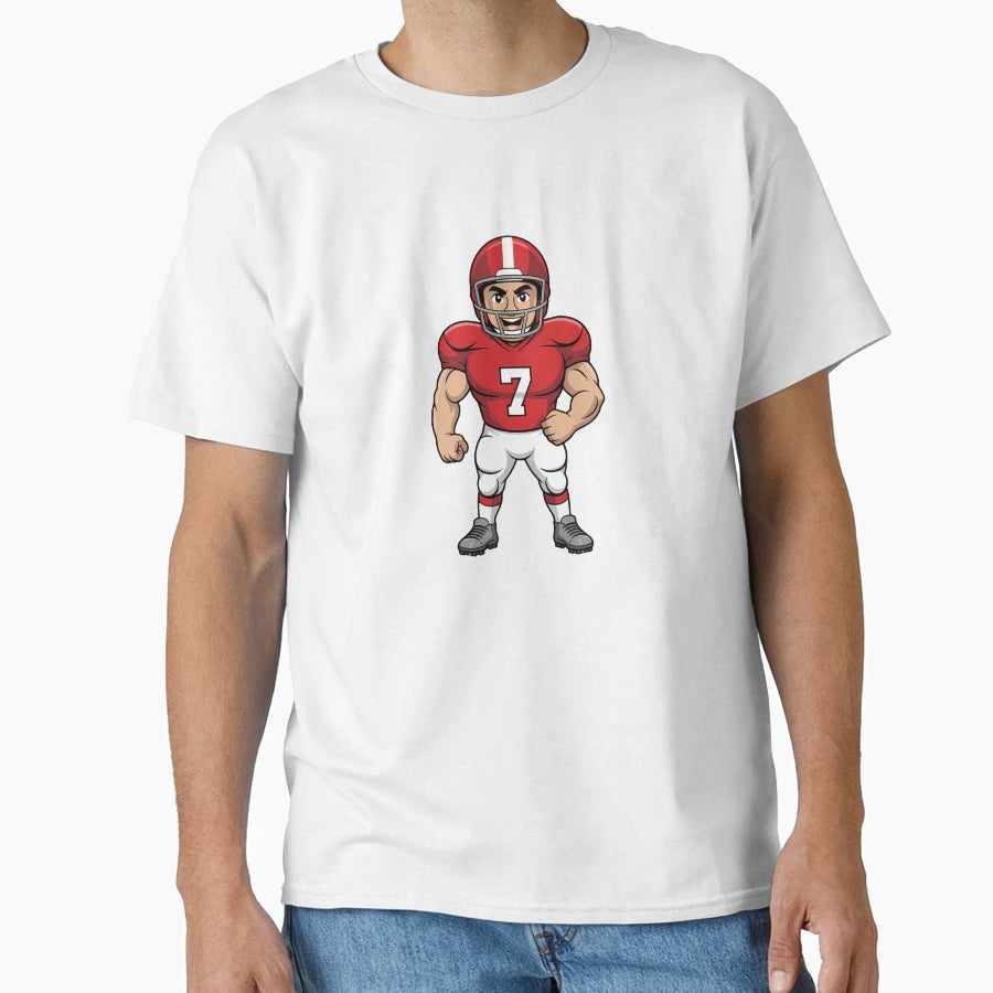 Football Player T-Shirt - Aesthetic Graphic Unisex - T-Shirt, Sweatshirt, Hoodie