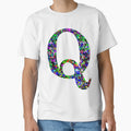 Letter Q Paint Splatter T-Shirt - Graphic Print Men Women - T-Shirt, Sweatshirt, Hoodie