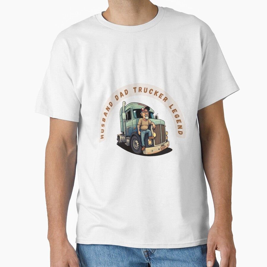 Truckin' Legend: Husband and Dad by Robo-toons - Adult & Kids T-Shirts, Sweatshirts & Hoodies apparel design preview 1
