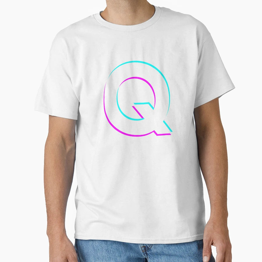 Glitch Letter Q T-Shirt - Unique Graphic Unisex - T-Shirt, Sweatshirt, Hoodie