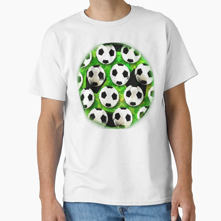 Soccer Ball Football Pattern T-Shirt - Unique Graphic Men Women - T-Shirt, Sweatshirt, Hoodie