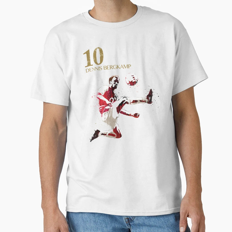 10 Dennis Bergkamp Red T-Shirt - Custom Art Print Unisex - T-Shirt, Sweatshirt, Hoodie