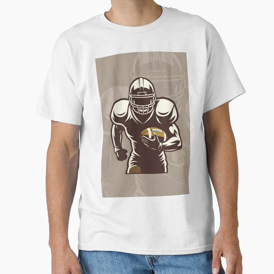 Football Player T-Shirt - Aesthetic Graphic Unisex - T-Shirt, Sweatshirt, Hoodie