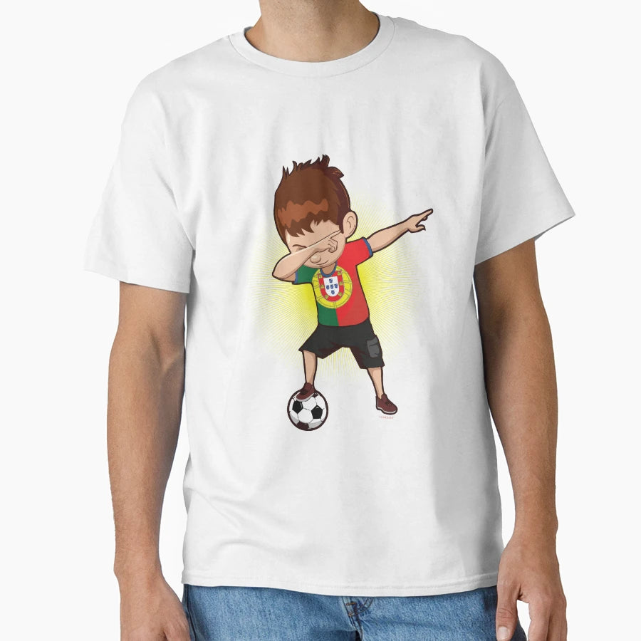 Football Soccer Dab Portugal T-Shirt - Minimalist Print for Adults - T-Shirt, Sweatshirt, Hoodie