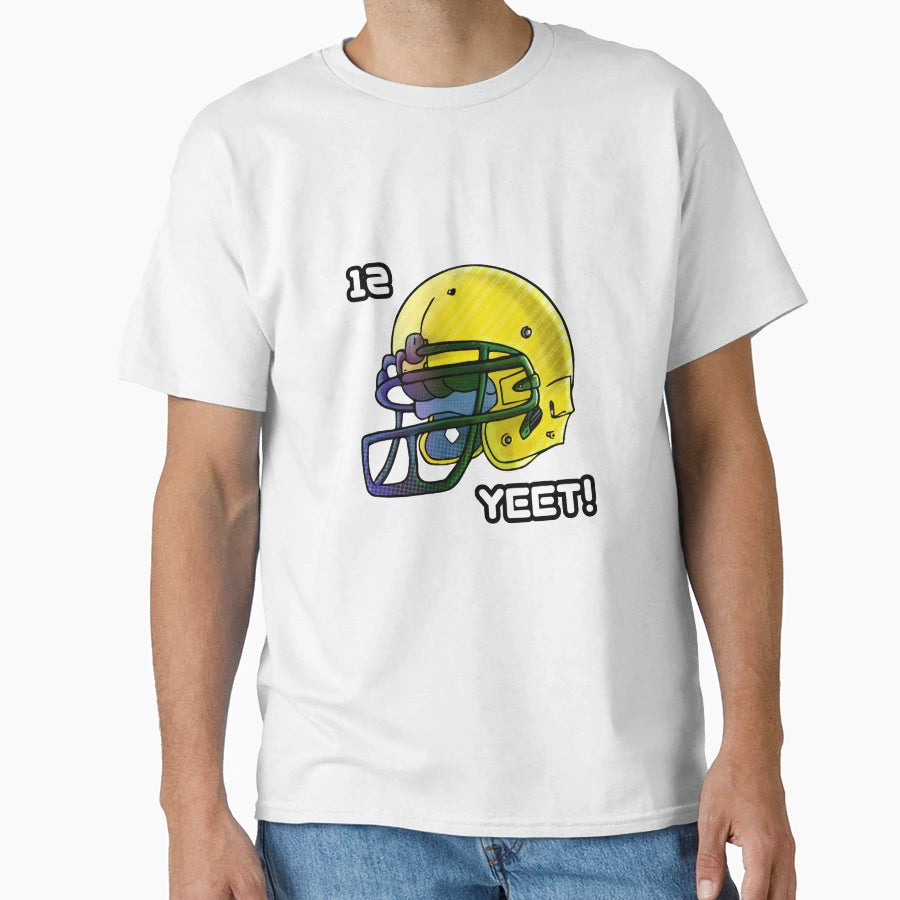 Football Player Helmet 12 Quarterback T-Shirt - Streetwear Style Unisex - T-Shirt, Sweatshirt, Hoodie