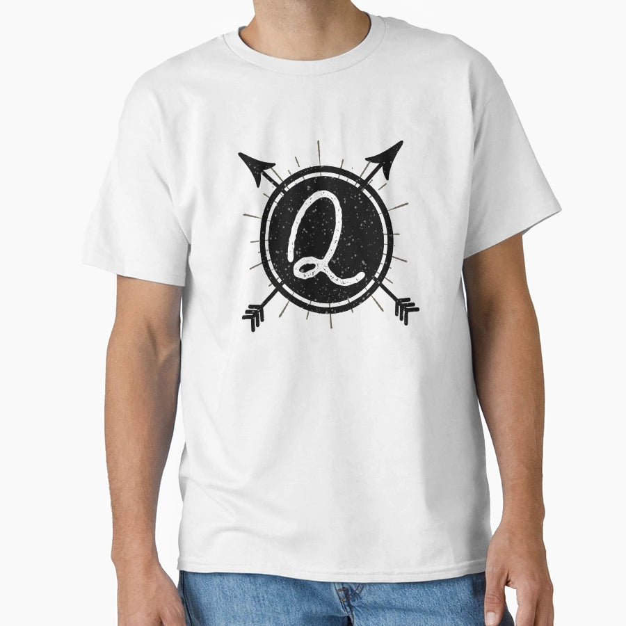 Monogram Q Arrow Circle T-Shirt - Unique Graphic Men Women - T-Shirt, Sweatshirt, Hoodie