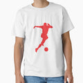 Football Red Running Player Ball Your T-Shirt - Custom Art Print Unisex - T-Shirt, Sweatshirt, Hoodie