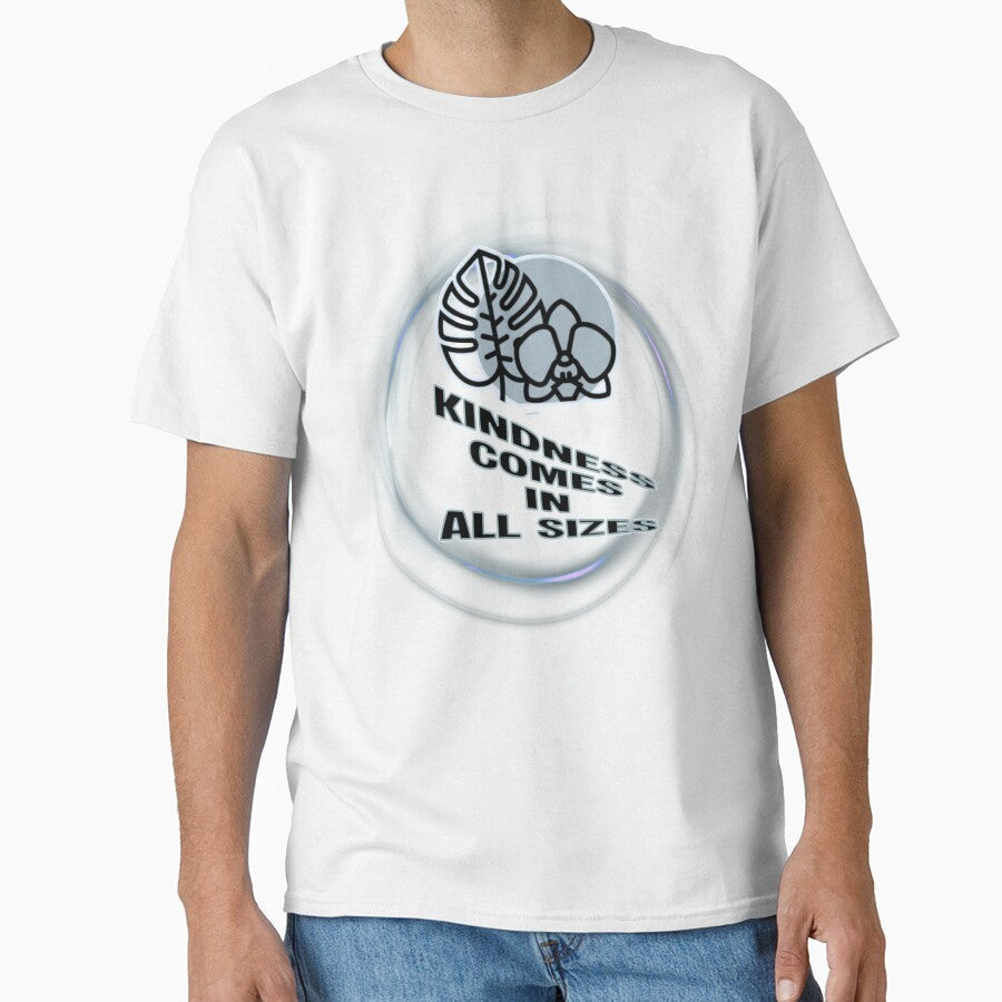 Kindness Comes in All Sizes Gentle Botanical Quote by - Adult & Kids T-Shirts, Sweatshirts & Hoodies apparel design preview 1