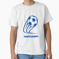Football Blue Ball Curve Professional T-Shirt - Graphic Print Unisex - T-Shirt, Sweatshirt, Hoodie