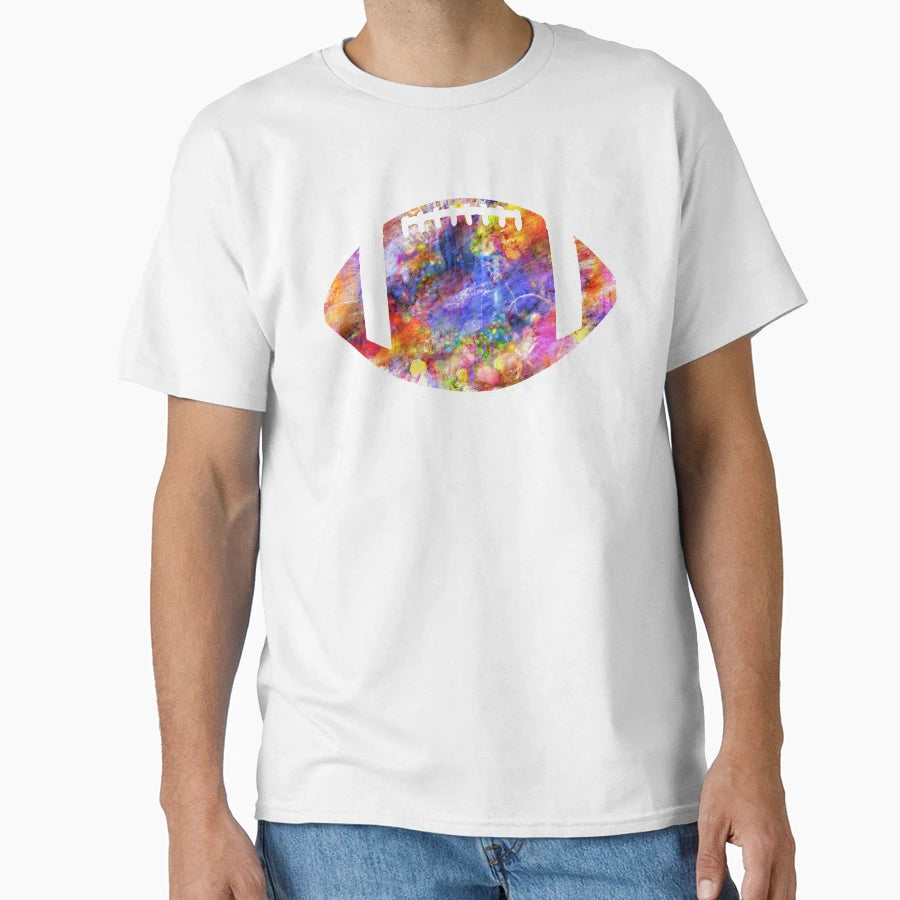 Colorful American Football Funny T-Shirt - Novelty Apparel Men Women - T-Shirt, Sweatshirt, Hoodie