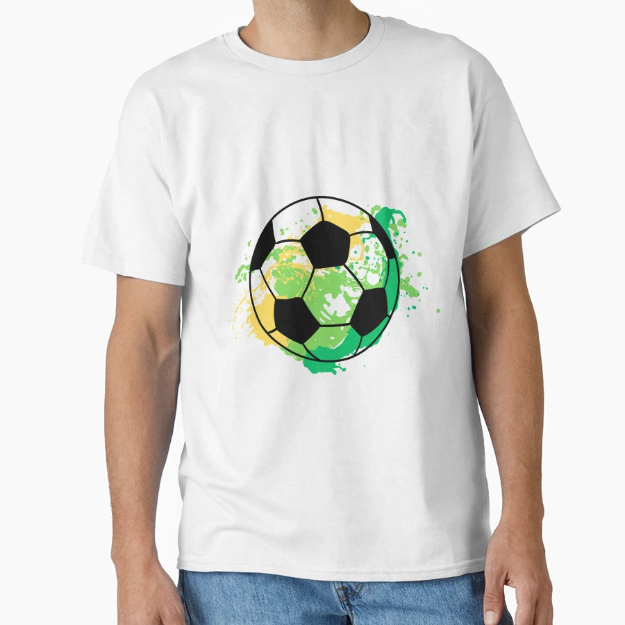 Football Green Splash Ball Football T-Shirt - Fun Novelty Design Men Women - T-Shirt, Sweatshirt, Hoodie