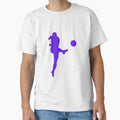 Football Blue Shooting Player Ball Your Feet T-Shirt - Graphic Print Unisex - T-Shirt, Sweatshirt, Hoodie