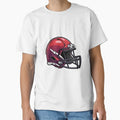 Red Football Helmet T-Shirt - Trendy Graphic Unisex - T-Shirt, Sweatshirt, Hoodie