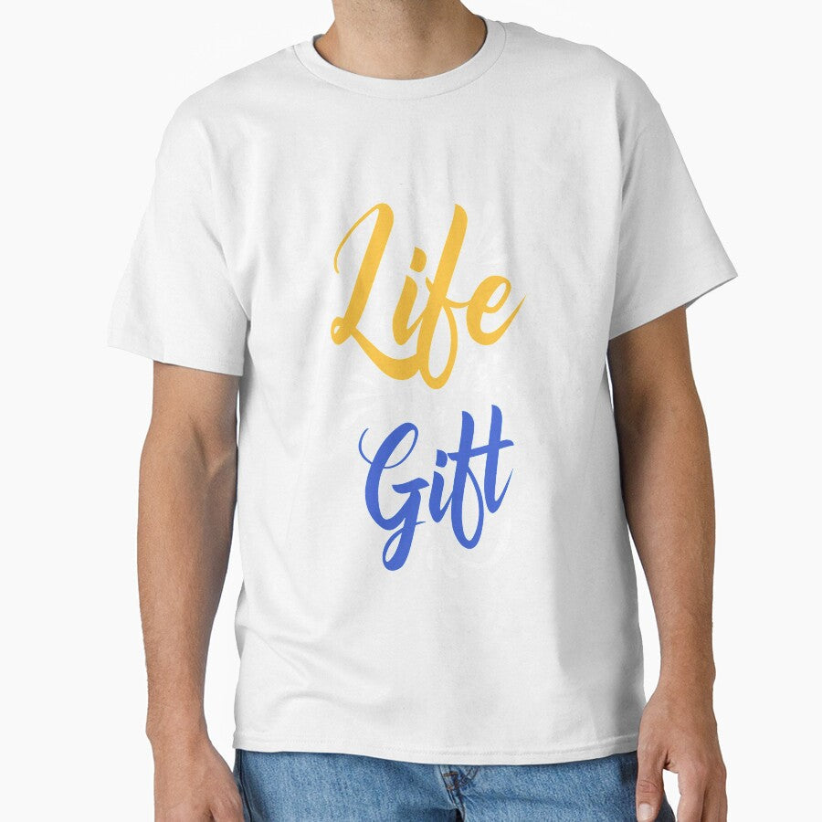 Live Life In The Moment Is A Gift Typography - Adult & Kids T-Shirts, Sweatshirts & Hoodies apparel design preview 1