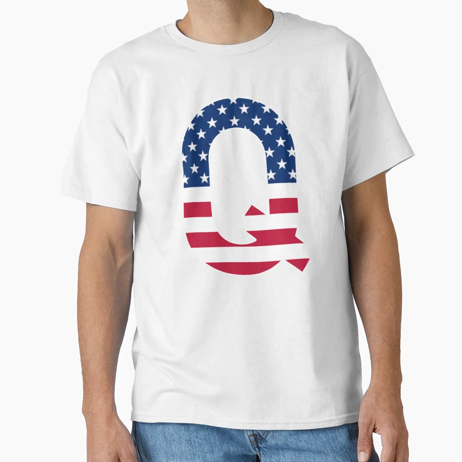 Letter Q Capital Alphabet Q American T-Shirt - Streetwear Style Men Women - T-Shirt, Sweatshirt, Hoodie
