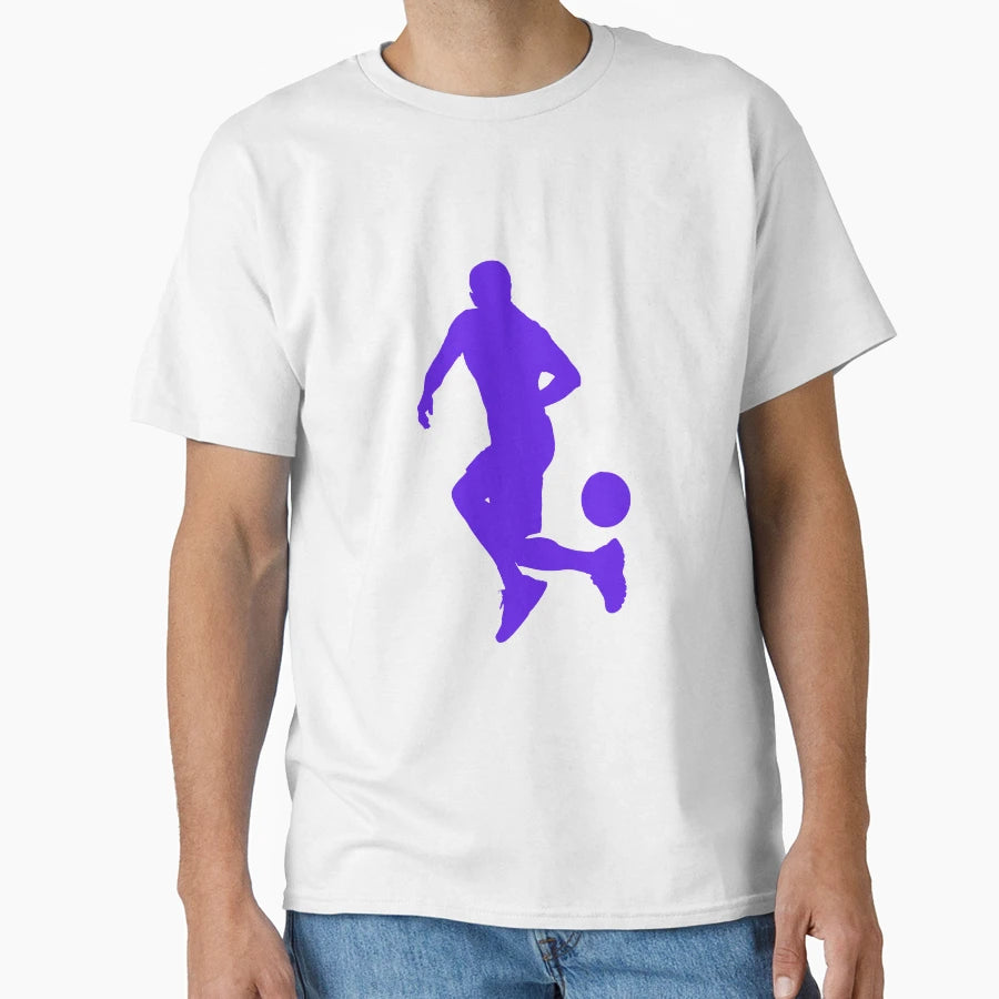 Football Blue Dribble Player T-Shirt - Casual Everyday Wear for Adults - T-Shirt, Sweatshirt, Hoodie