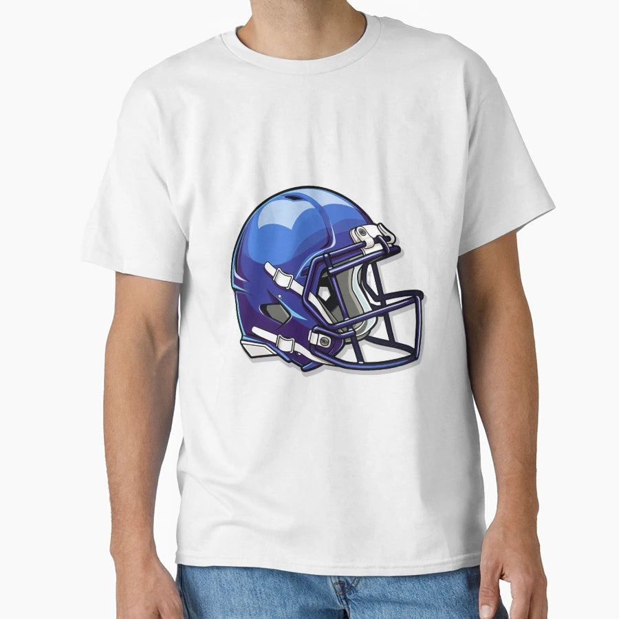 Blue Football Helmet T-Shirt - Novelty Apparel for Adults - T-Shirt, Sweatshirt, Hoodie