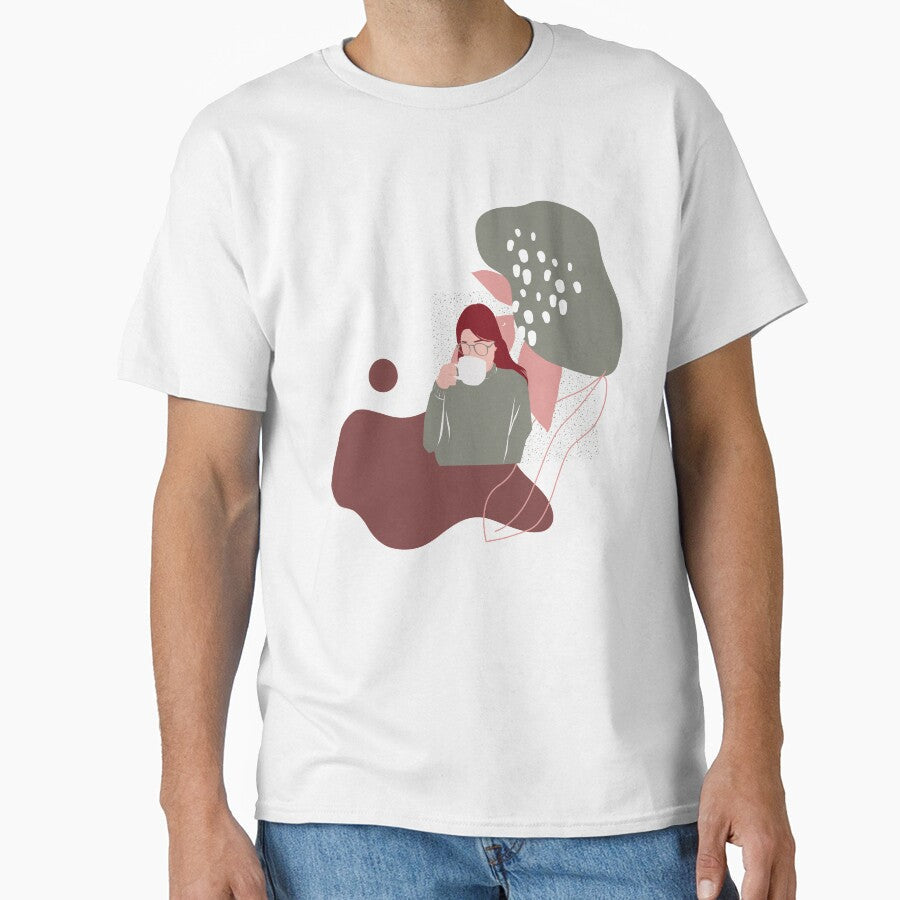 Boho Girl Nature Green by BeeMeCreative - Adult & Kids T-Shirts, Sweatshirts & Hoodies apparel design preview 1