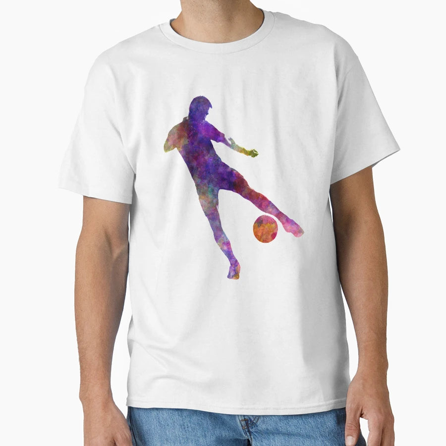 Soccer Football Player 02 T-Shirt - Aesthetic Graphic for Adults - T-Shirt, Sweatshirt, Hoodie