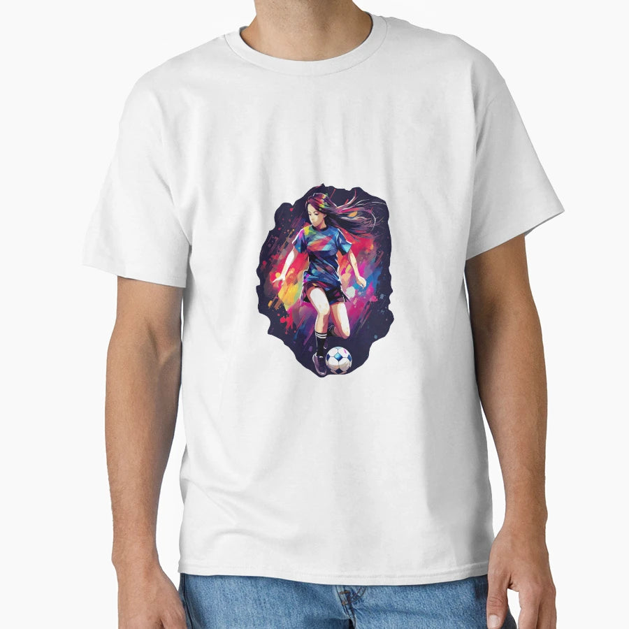 Anime Kicking Soccer Ball T-Shirt - Novelty Apparel for Adults - T-Shirt, Sweatshirt, Hoodie