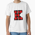 Plaid Monogram Letter K Buffalo Plaid T-Shirt - Unique Graphic Men Women - T-Shirt, Sweatshirt, Hoodie