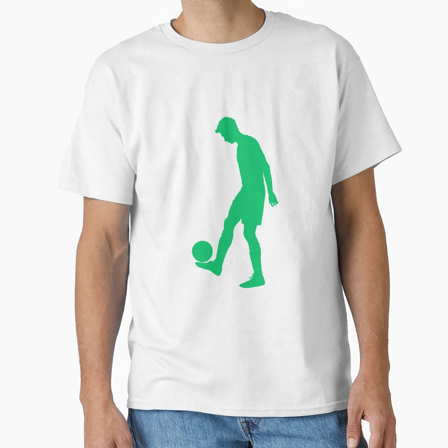 Football Green Dribbler Player Ball T-Shirt - Trendy Graphic for Adults - T-Shirt, Sweatshirt, Hoodie