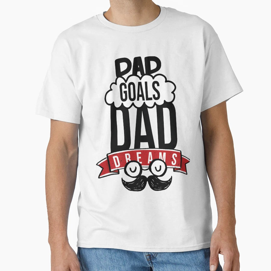 Fathers Day Special Dad Goals Dads T-Shirt - Minimalist Print Men Women - T-Shirt, Sweatshirt, Hoodie