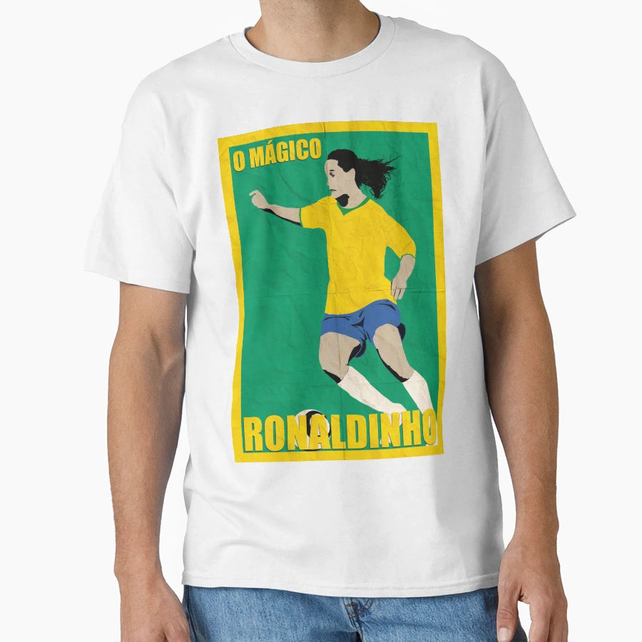 Ronaldinho T-Shirt - Custom Art Print Men Women - T-Shirt, Sweatshirt, Hoodie