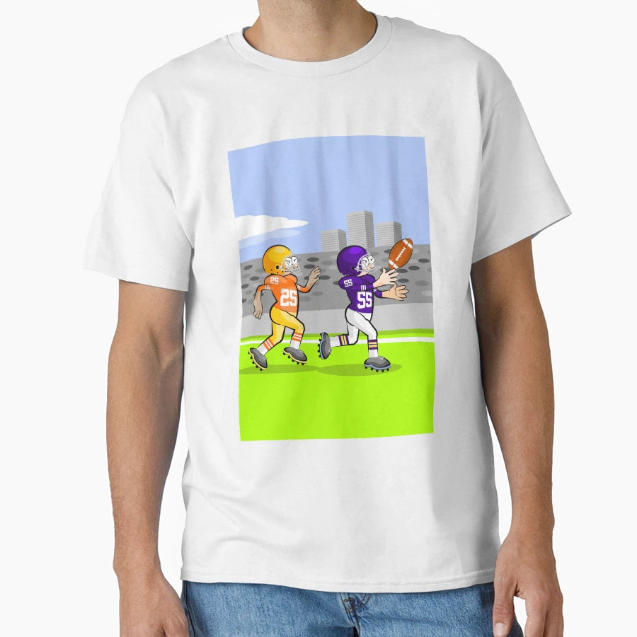 American Football Players Running T-Shirt - Trendy Graphic Men Women - T-Shirt, Sweatshirt, Hoodie