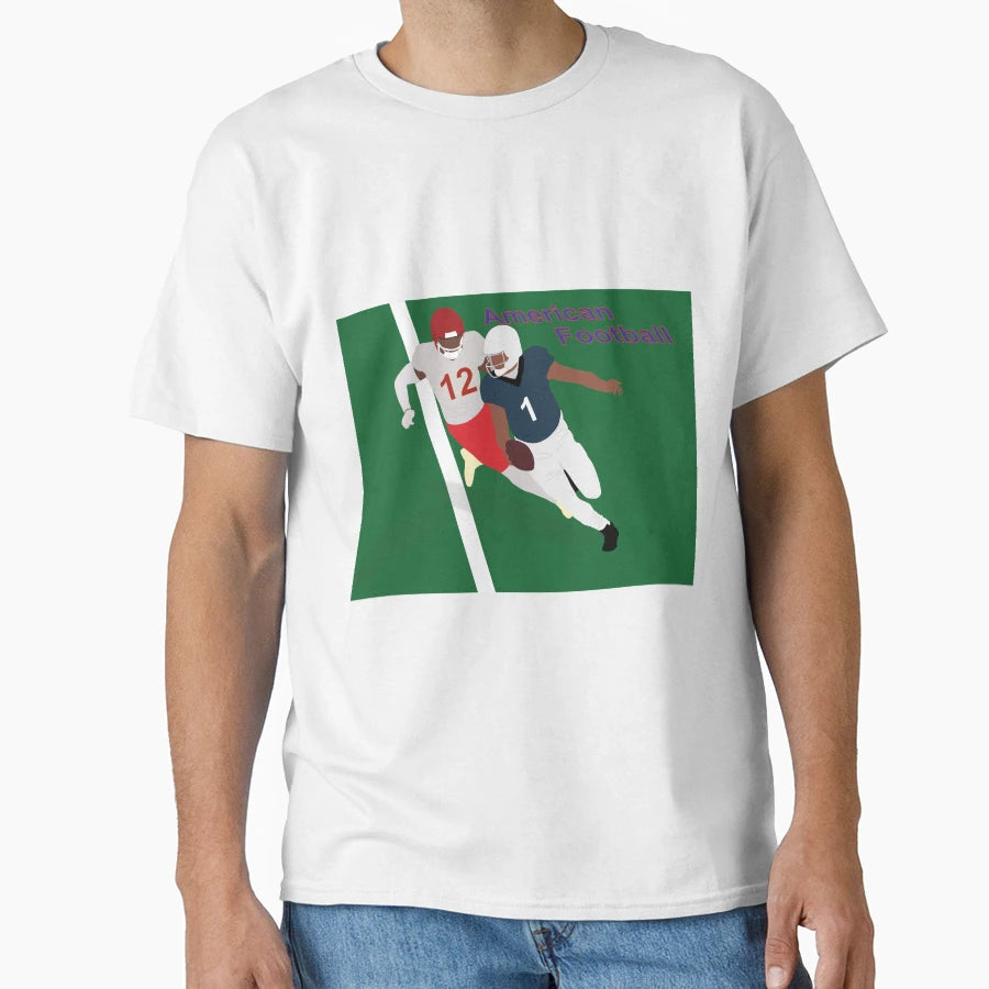 Players While Playing American Football T-Shirt - Graphic Print Men Women - T-Shirt, Sweatshirt, Hoodie