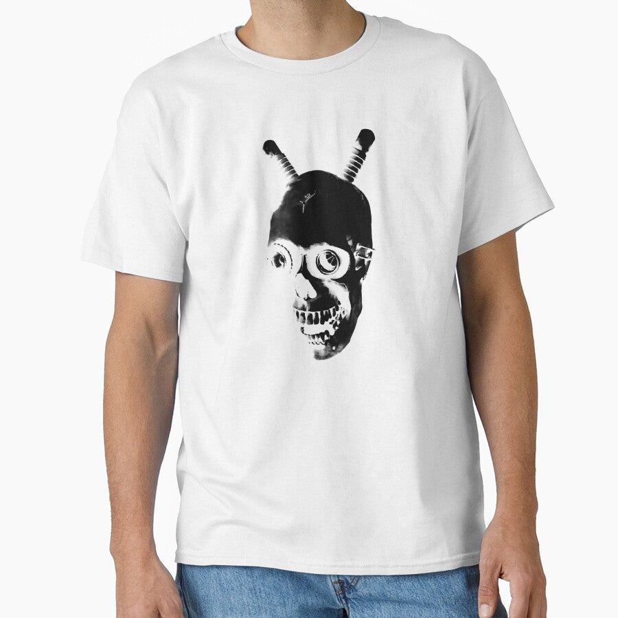 Cyberpunk Skull Mod.4 (Black) by 7S Seveness Design - Adult & Kids T-Shirts, Sweatshirts & Hoodies apparel design preview 1